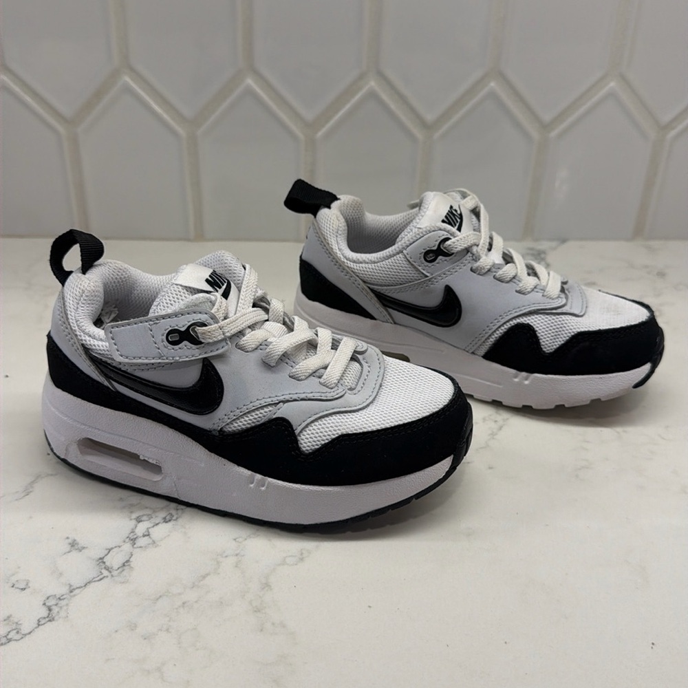 Nike Air Max 1 Black and White Low-Top Sneakers